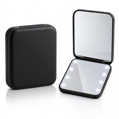 Led travel makeup mirror - led,