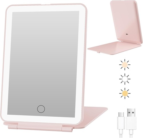 Led travel makeup mirror - led,