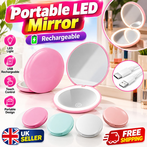 Led travel makeup mirror - makeup,