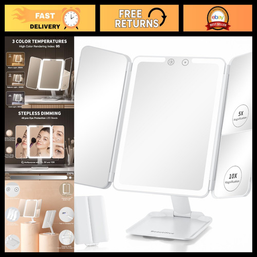 Travel lighted makeup mirror - travel,