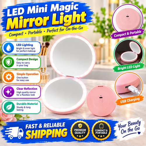 Led travel makeup mirror - makeup,