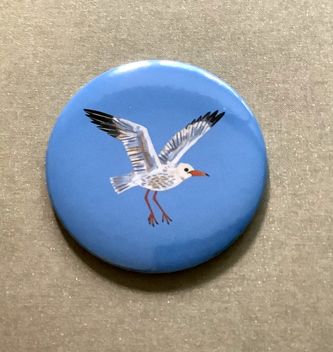 Large pocket mirror seagull - pocket,