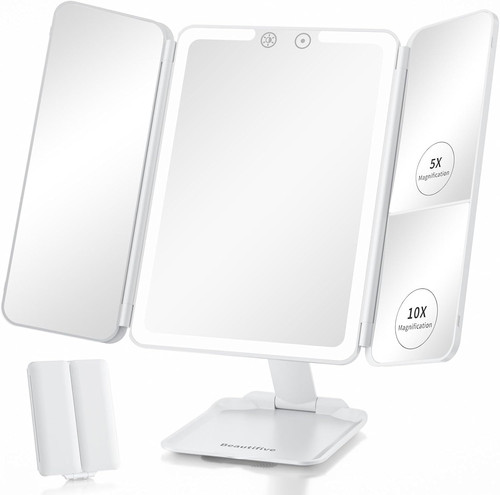 Travel lighted makeup mirror - travel,