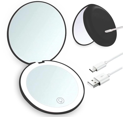 Magnifying purse mirror - purse, –