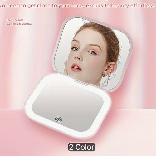 Led travel makeup mirror - led,
