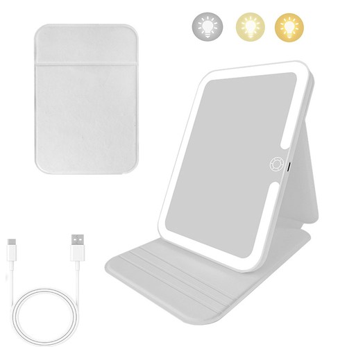 Folding makeup mirror - makeup, pu