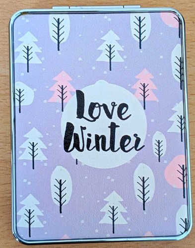 Love winter compact mirror - winter,
