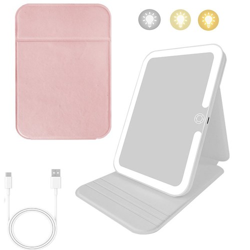 Folding makeup mirror - makeup, pu