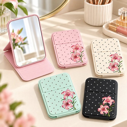 Foldable makeup mirror - foldable,