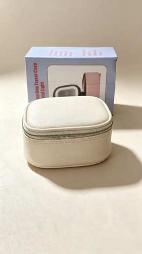 Beige travel makeup case with - beige,