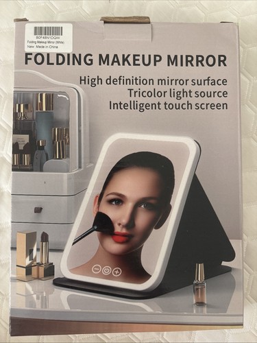 Folding makeup mirror with - folding,