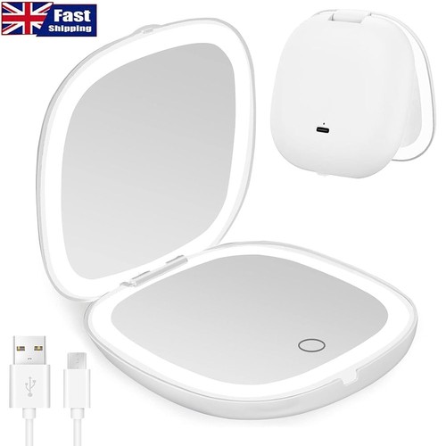 Led travel makeup mirror - led,