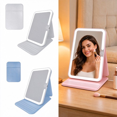 Folding makeup mirror - mirror, pu